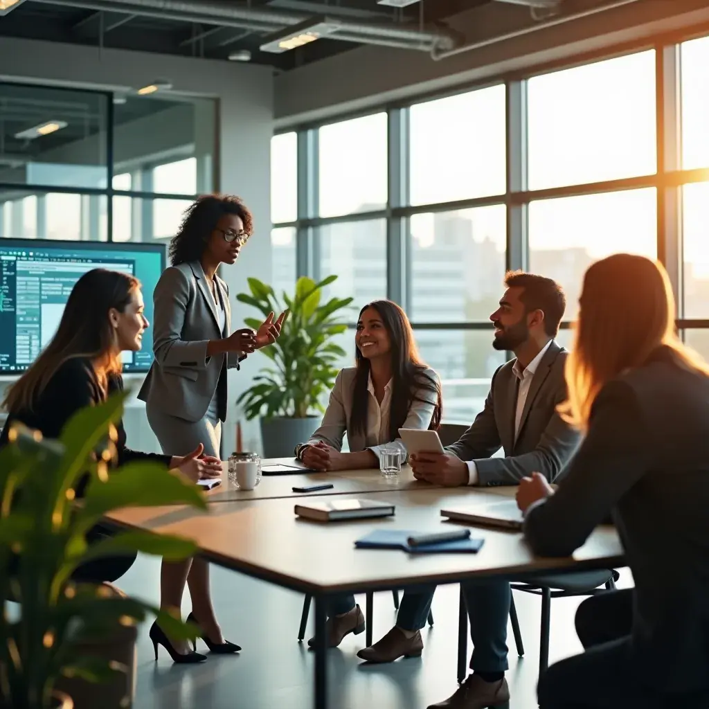 A technician inspecting power lines while using a tablet to monitor energy flow and analytics.